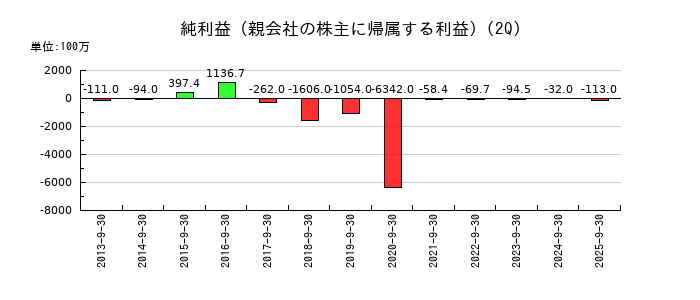 RVHの第2四半期の純利益推移