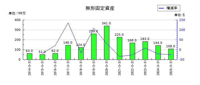 アイコムの無形固定資産の推移