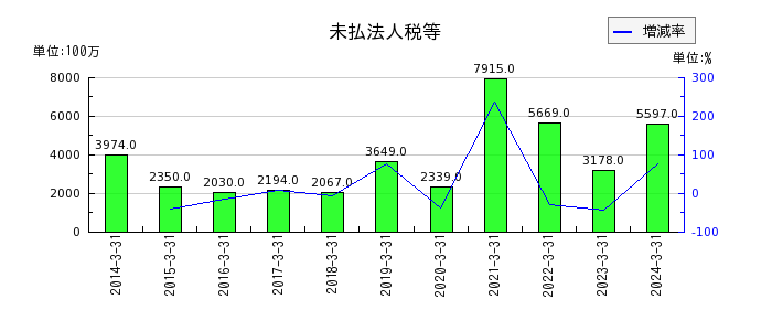 日本光電工業の無形固定資産合計の推移