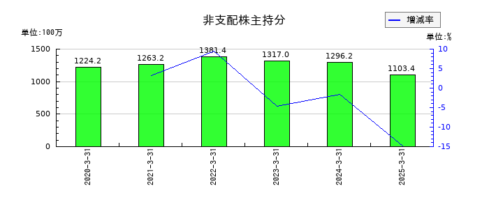 エヌエフホールディングスの非支配株主持分の推移