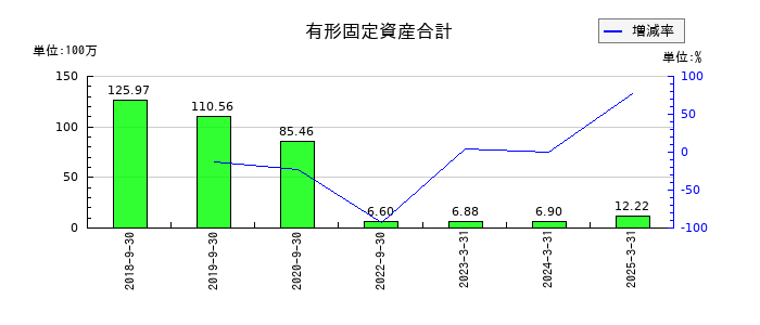 アクセスグループ・ホールディングスの有形固定資産合計の推移