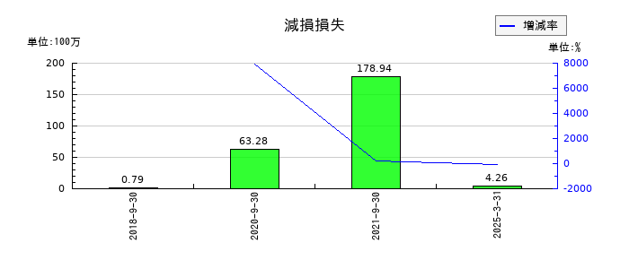 アクセスグループ・ホールディングスの減損損失の推移