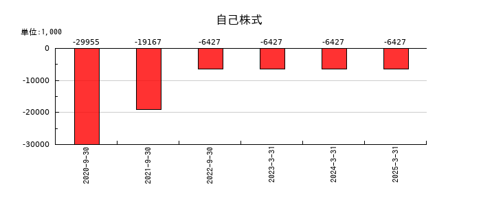 アクセスグループ・ホールディングスの自己株式の推移