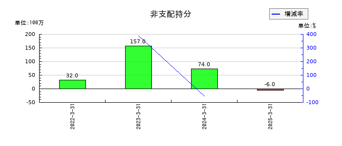 ポートの非支配持分の推移