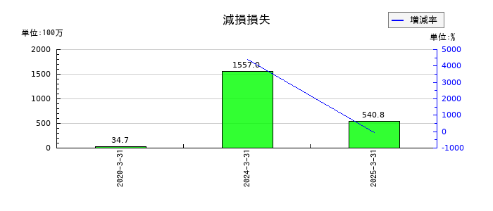 ギークスの特別損失合計の推移