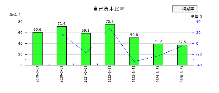 ギークスの自己資本比率の推移