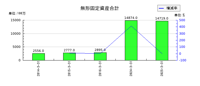 NOKの無形固定資産合計の推移