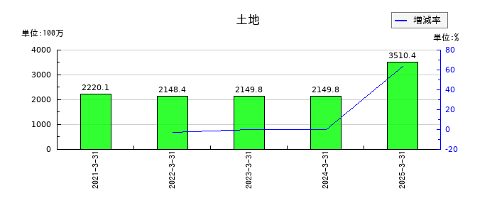 セレンディップ・ホールディングスの土地の推移