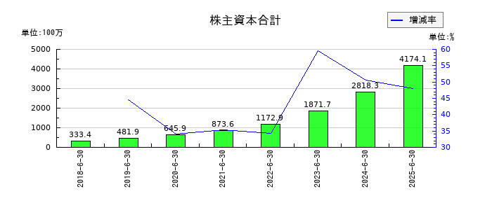 Solvvyの株主資本合計の推移