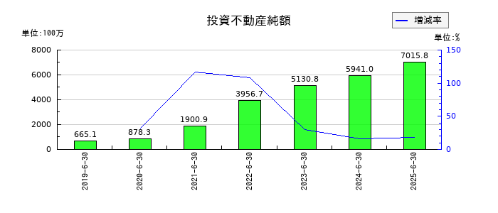 Solvvyの投資不動産純額の推移