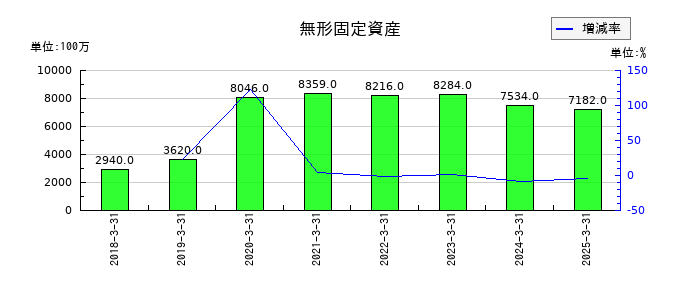 SBIインシュアランスグループの無形固定資産の推移
