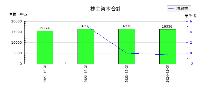 マーキュリアホールディングスの株主資本合計の推移