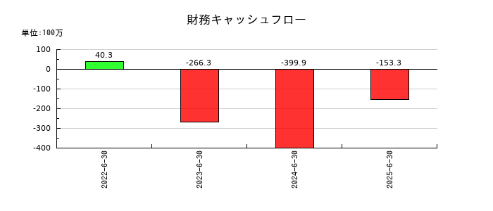 リファインバースグループの財務キャッシュフロー推移