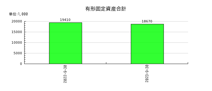 ジャパンワランティサポートの有形固定資産合計の推移