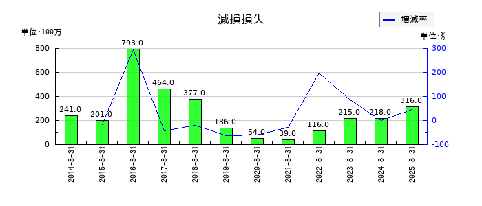 ヒマラヤの減損損失の推移