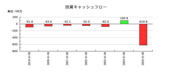 レオクランの投資キャッシュフロー推移