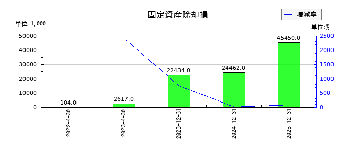 イメージ・マジックの固定資産除却損の推移