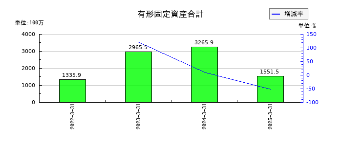 イーディーピー（EDP）の有形固定資産合計の推移