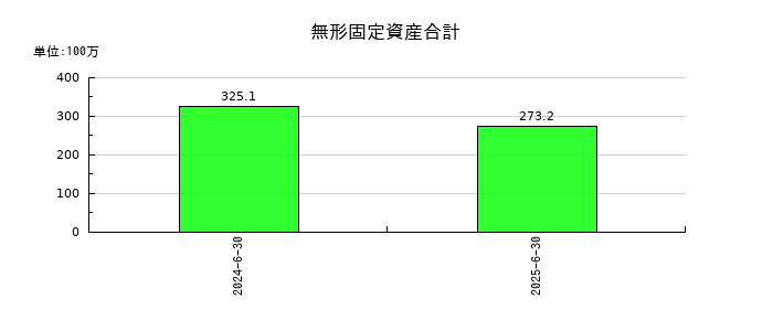 プラッツの無形固定資産合計の推移