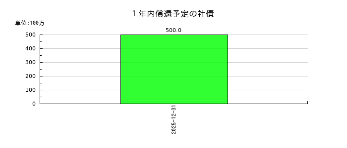 日本創発グループの１年内償還予定の社債の推移