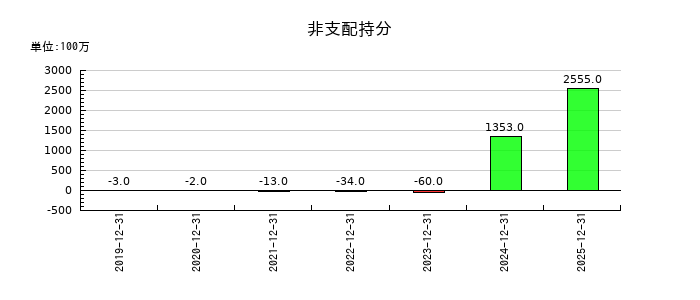 NISSHAの非支配持分の推移