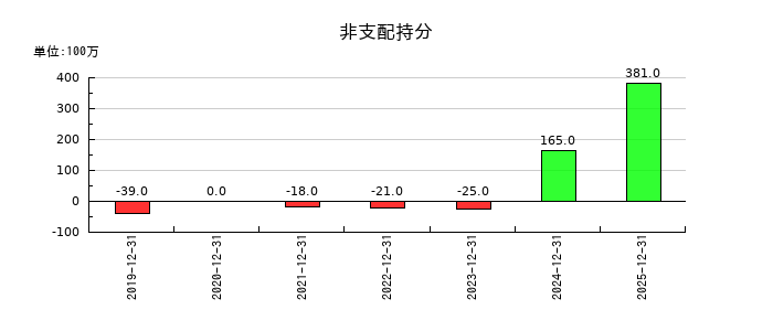 NISSHAの非支配持分の推移