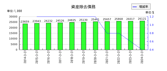 日本デコラックスの無形固定資産合計の推移