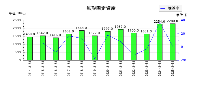 タカラスタンダードの無形固定資産の推移