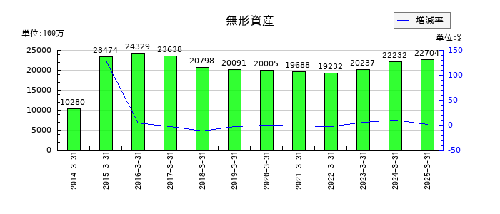 伊藤忠エネクスの無形資産の推移