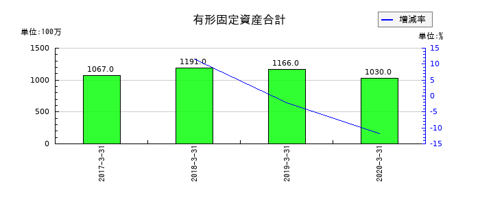 だいこう証券ビジネスの有形固定資産合計の推移