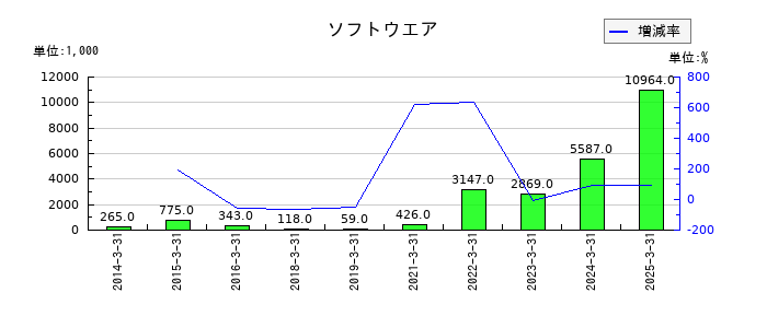 丸八証券のソフトウエアの推移