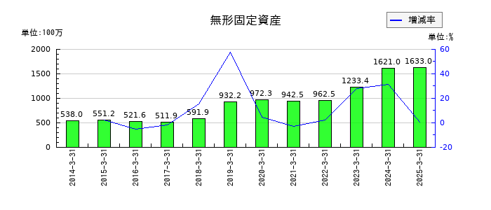 日本ロジテムの無形固定資産の推移