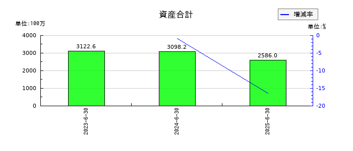W TOKYOの資産合計の推移