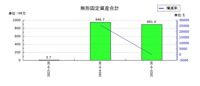 成友興業の無形固定資産合計の推移