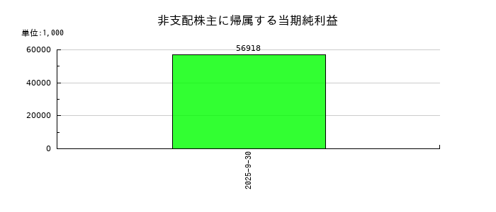 成友興業の非支配株主に帰属する当期純利益の推移