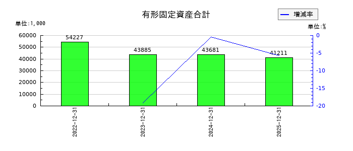 セイファートの有形固定資産合計の推移