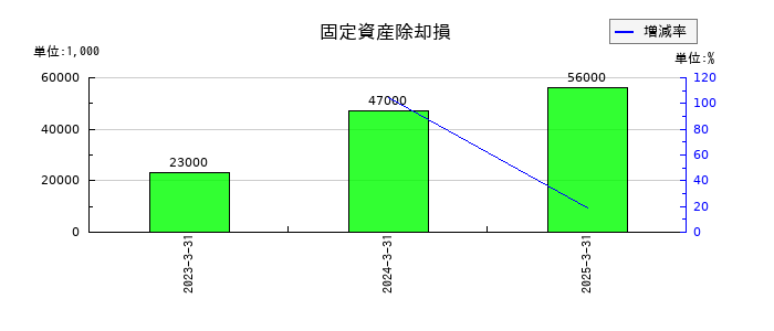 大栄環境の固定資産除却損の推移