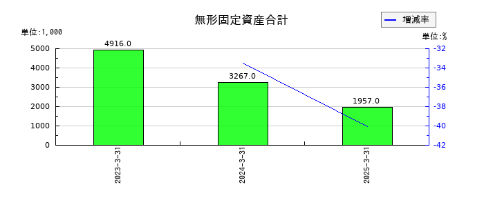GENOVA(ジェノバ)の無形固定資産合計の推移