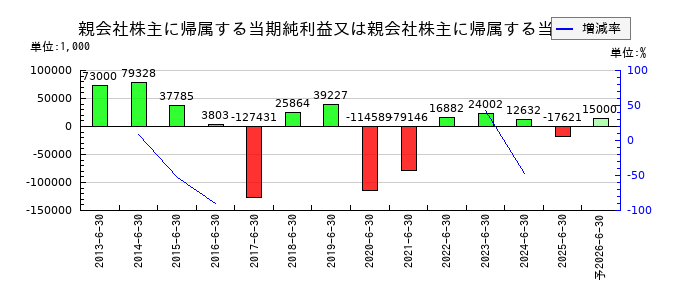 エム・エイチ・グループの通期の純利益推移
