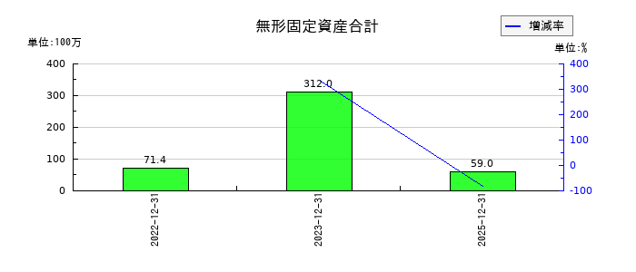グラッドキューブの無形固定資産合計の推移