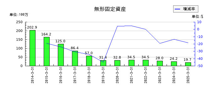 ソレキアの無形固定資産の推移